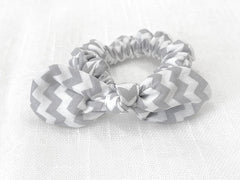 Mini Scrunchie Chevron Grey