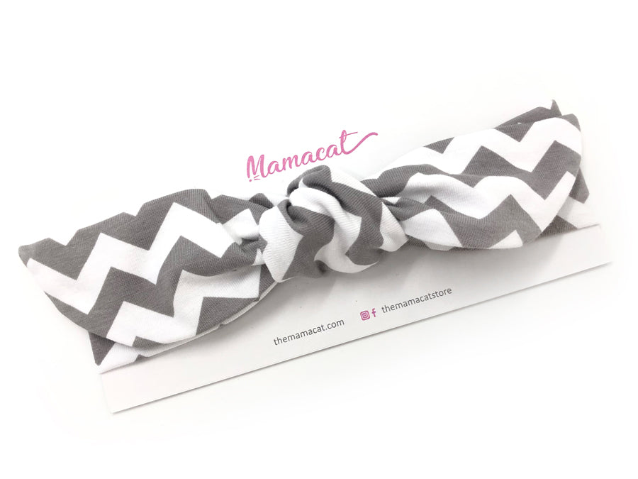 Notty Headband Chevron Grey