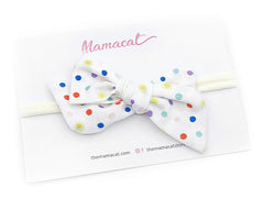 Bow Headband Rainbow Sunny Dots