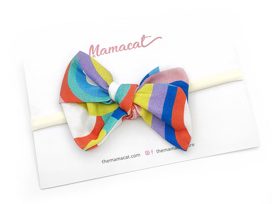 Bow Headband Rainbow Waves