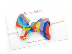 Bow Headband Rainbow Waves