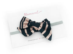 Bow Headband Rose Gold Stripe