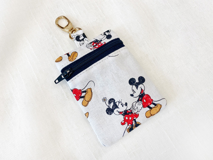 PRE-ORDER Zippy Pouch Mickey Minnie Date White